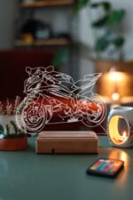 Yamaha R6 Motor Hediyelik 16 Renkli Kumandalı Gece Lambası - Görsel 4
