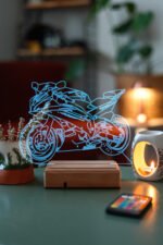 Yamaha R6 Motor Hediyelik 16 Renkli Kumandalı Gece Lambası - Görsel 7