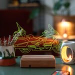 Enduro Motor Hediye 16 Renkli Kumandalı Gece Lambası