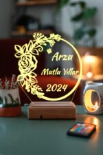 Kişiye Özel Hediyesi 3D 16 Renk Dekoratif Led Lamba - Görsel 2