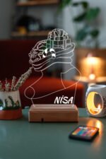 Kişiye Özel 3D Çorap Masaüstü 16 Renk Dekoratif Led Lamba - Görsel 7