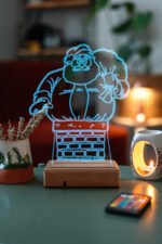 Özel Tasarım 3D Noel Baba 16 Renk Dekoratif Led Lamba