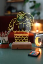Özel Tasarım 3D Noel Baba 16 Renk Dekoratif Led Lamba - Görsel 2