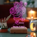 Kişiye Özel Hediye 3D Yeni Yıl Noel Baba 16 Renk Dekoratif Led Lamba