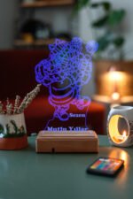 Kişiye Özel Hediye 3D Yeni Yıl Noel Baba 16 Renk Dekoratif Led Lamba - Görsel 6