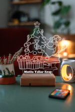 Yılbaşı Hediyesi Noel Baba Dekoratif Gece Lambası 3D 16 Renk