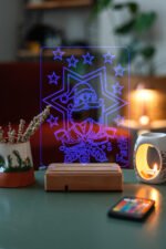 Kişiye Özel Hediyesi Noel Baba 16 Renk Dekoratif Led Lamba - Görsel 6