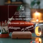 Kişiye Özel 3D Öğretmenler Günü Atatürk 16 Renk Dekoratif Led Lamba