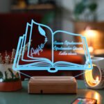 Kişiye Özel Öğretmenler Günü Kitap 3D 16 Renk Dekoratif Led Lamba