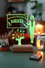 Kişiye Özel Öğretmen ve Sınıf 3D 16 Renk Dekoratif Led Lamba - Görsel 7