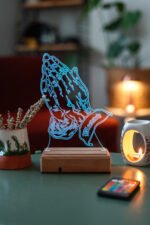 3D Blessed 16 Renk Gece Lambası - Görsel 4