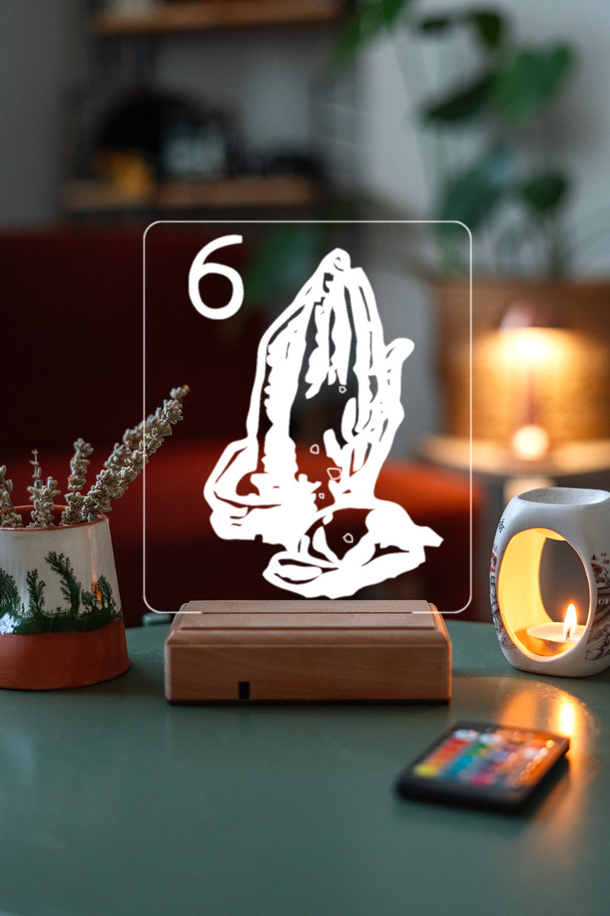 MDW-OVD-008 BLESSED Gece Lambası 3D 16 Renk - Görsel 1