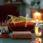 Özel Tasarım PırPır Uçak 3D 16 Renk Dekoratif Led Lamba