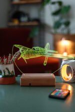 Özel Tasarım PırPır Uçak 3D 16 Renk Dekoratif Led Lamba - Görsel 3