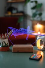 Özel Tasarım PırPır Uçak 3D 16 Renk Dekoratif Led Lamba - Görsel 4