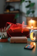 Özel Tasarım PırPır Uçak 3D 16 Renk Dekoratif Led Lamba - Görsel 7