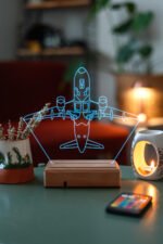 UÇAK 3D 16 Renk Dekoratif Lamba - Görsel 5