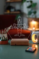 UÇAK 3D 16 Renk Dekoratif Lamba - Görsel 7