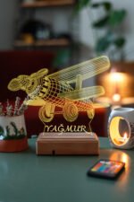 Hediye 3D Pervaneli Uçak 16 Renk Dekoratif Led Lamba - Görsel 5