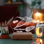 Kişiye Özel F16 Savaş Uçağı 3D 16 Renk Dekoratif Led Lamba