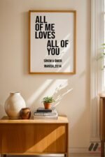 All Of Me Loves All Of You İsimli Poster Duvar Tablosu, Sevdiklerinize Özel Hediye - Görsel 4