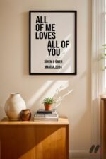 All Of Me Loves All Of You İsimli Poster Duvar Tablosu, Sevdiklerinize Özel Hediye