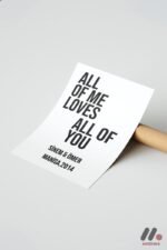All Of Me Loves All Of You İsimli Poster Duvar Tablosu, Sevdiklerinize Özel Hediye - Görsel 7