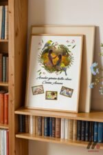 Anneler Günü Fotoğraflı Kuş Temalı Poster Duvar Tablosu, Sevdiklerinize Özel Hediye - Görsel 5