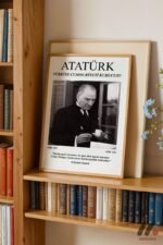 Atatürk Portre Posteri Duvar Tablosu, Sevdiklerinize Özel Hediye - Görsel 5