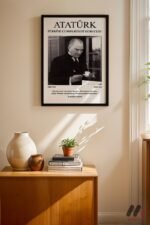 Atatürk Portre Posteri Duvar Tablosu, Sevdiklerinize Özel Hediye