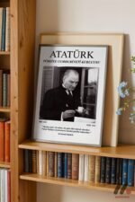 Atatürk Portre Posteri Duvar Tablosu, Sevdiklerinize Özel Hediye - Görsel 2