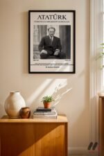 Atatürk Klasik Portre Posteri Duvar Tablosu, Sevdiklerinize Özel Hediye