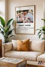 Kişiye Özel İsimli Bebek Fotoğrafı Posteri Duvar Tablosu, Sevdiklerinize Özel Hediye - Görsel 6