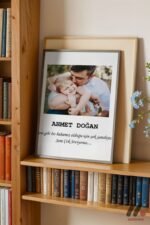Kişiye Özel İsimli Bebek Fotoğrafı Posteri Duvar Tablosu, Sevdiklerinize Özel Hediye - Görsel 2