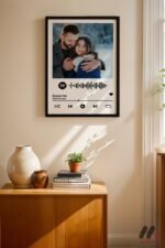 Kişiye Özel Müzik Kodlu Fotoğraflı Poster Duvar Tablosu, Sevdiklerinize Özel Hediye