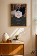 Kişiye Özel İsimli Çift Fotoğrafı Posteri Duvar Tablosu, Sevdiklerinize Özel Hediye - Görsel 4