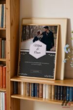 Kişiye Özel İsimli Çift Fotoğrafı Posteri Duvar Tablosu, Sevdiklerinize Özel Hediye - Görsel 5