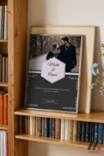 Kişiye Özel İsimli Çift Fotoğrafı Posteri Duvar Tablosu, Sevdiklerinize Özel Hediye - Görsel 2
