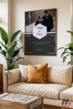 Kişiye Özel İsimli Çift Fotoğrafı Posteri Duvar Tablosu, Sevdiklerinize Özel Hediye - Görsel 3