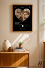 Kişiye Özel Kalp Fotoğraflı Müzik Posteri Duvar Tablosu, Sevdiklerinize Özel Hediye - Görsel 4