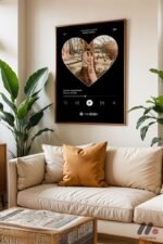 Kişiye Özel Kalp Fotoğraflı Müzik Posteri Duvar Tablosu, Sevdiklerinize Özel Hediye - Görsel 6