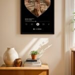 Kişiye Özel Kalp Fotoğraflı Müzik Posteri Duvar Tablosu, Sevdiklerinize Özel Hediye