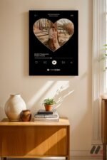 Kişiye Özel Kalp Fotoğraflı Müzik Posteri Duvar Tablosu, Sevdiklerinize Özel Hediye - Görsel 8