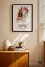 Öğretmenler Günü Çiçekli Fotoğraflı Poster Duvar Tablosu, Sevdiklerinize Özel Hediye