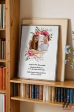 Öğretmenler Günü Çiçekli Fotoğraflı Poster Duvar Tablosu, Sevdiklerinize Özel Hediye - Görsel 2