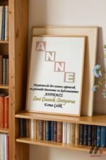 Anneye Özel Harf Kolajı Poster Duvar Tablosu, Sevdiklerinize Özel Hediye - Görsel 5