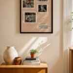 Kişiye Özel Polaroid Kolaj Bej Duvar Tablosu, Sevdiklerinize Özel Hediye