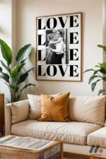 Kişiye Özel LOVE Tipografi Fotoğraflı Poster Duvar Tablosu, Sevdiklerinize Özel Hediye - Görsel 6