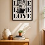 Kişiye Özel LOVE Tipografi Fotoğraflı Poster Duvar Tablosu, Sevdiklerinize Özel Hediye