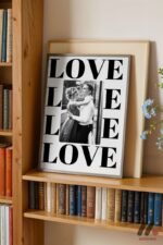 Kişiye Özel LOVE Tipografi Fotoğraflı Poster Duvar Tablosu, Sevdiklerinize Özel Hediye - Görsel 2
